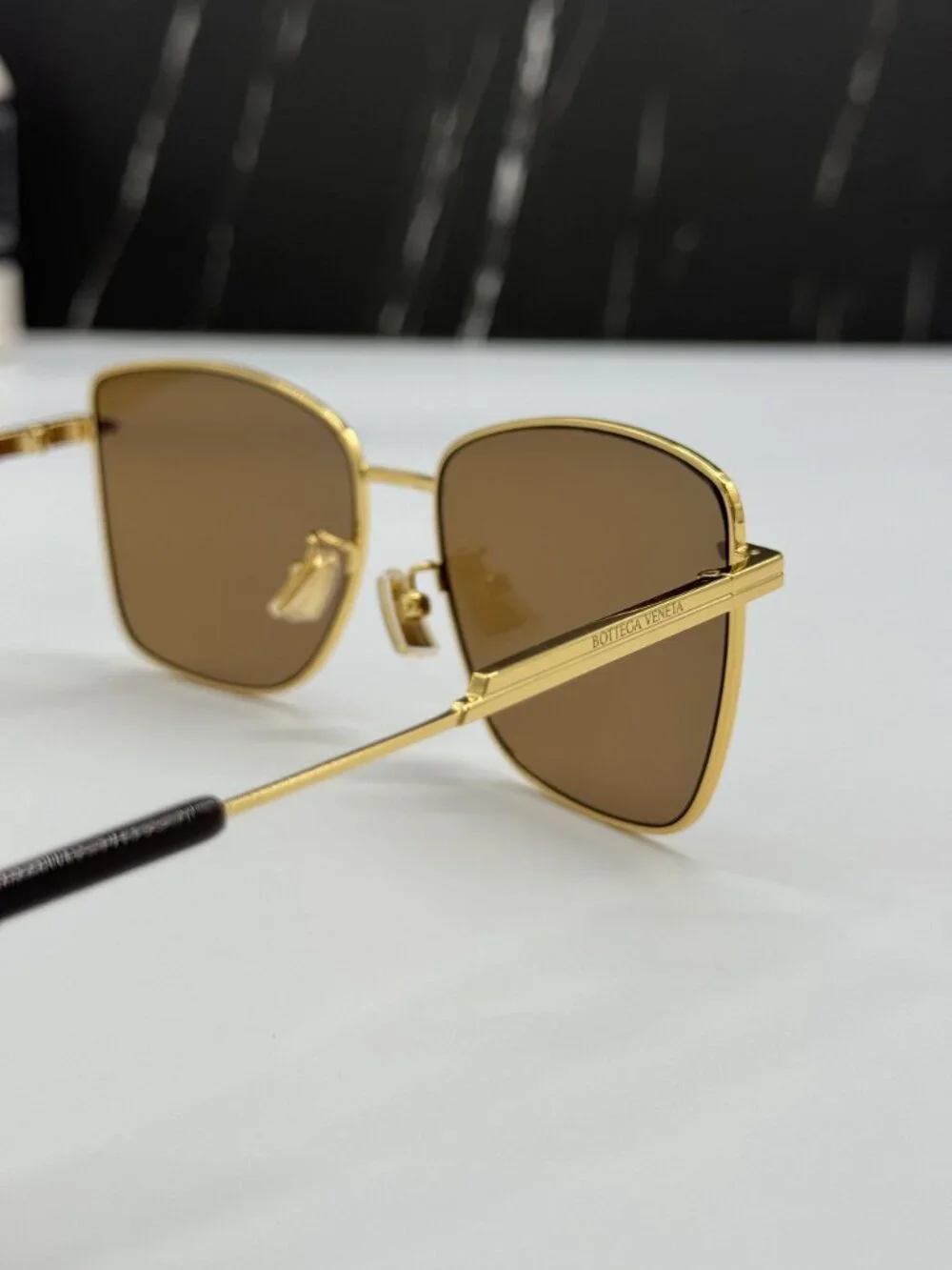 NEW BOTTEGA VENETA SUNGLASSES WOMEN GOLD BV1237S 002
